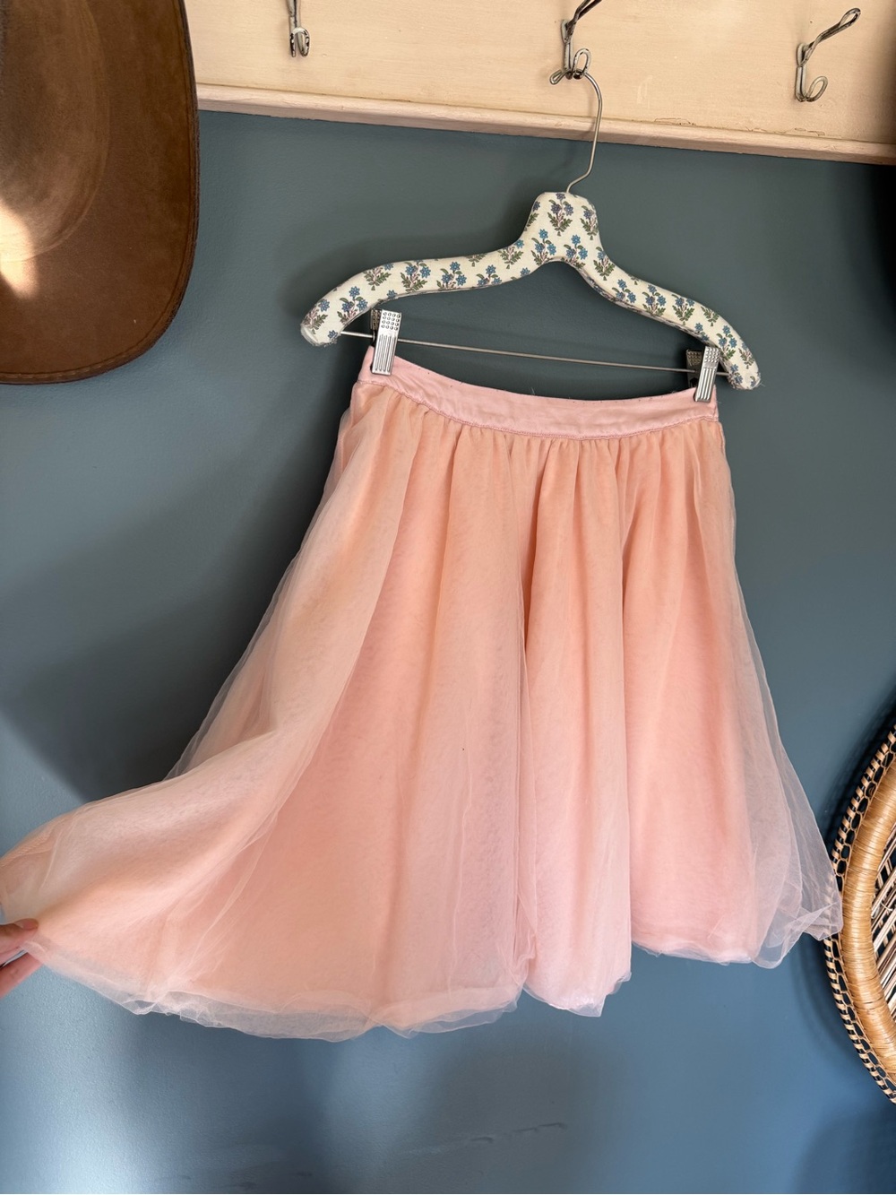 Anthropologie pink BUBBLE HEM tulle tutu skirt sz small